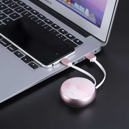 Benks D28 Retractable Lightning Kablo Rose Gold