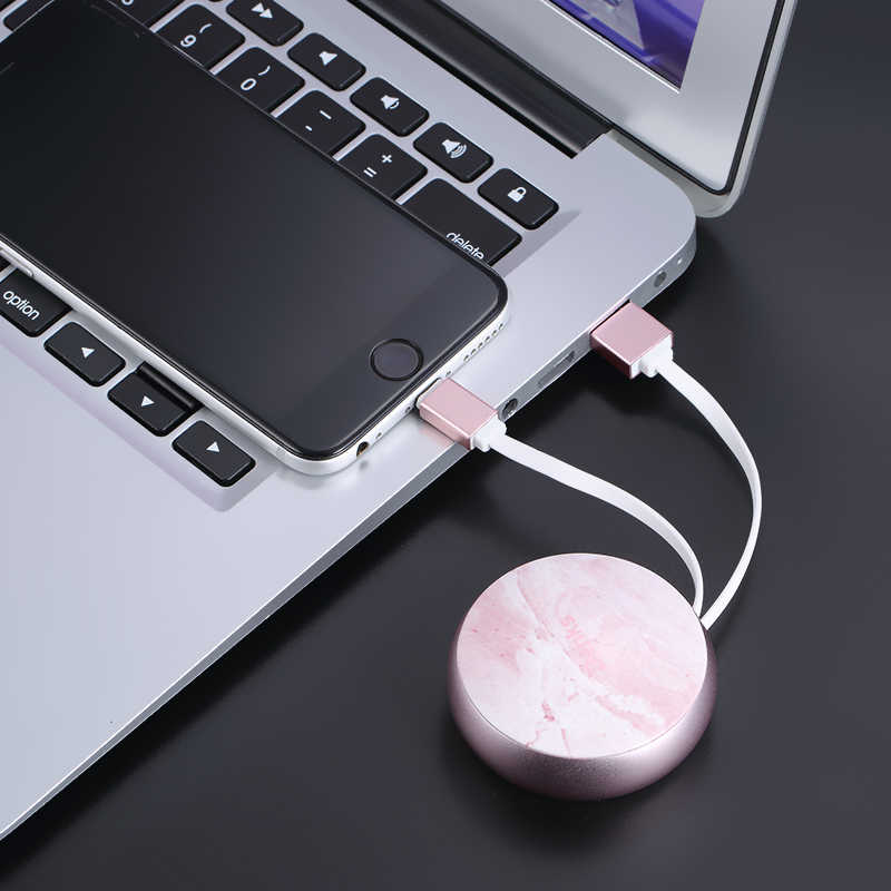 Benks D28 Retractable Lightning Kablo Gri