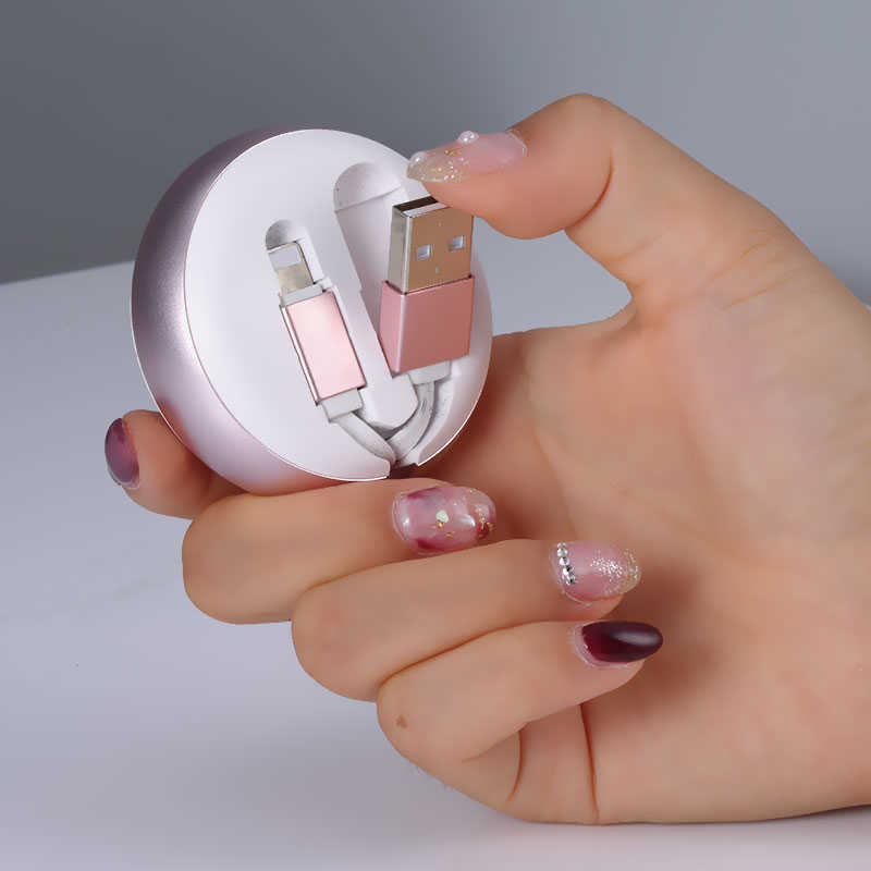 Benks D28 Retractable Lightning Kablo Gri