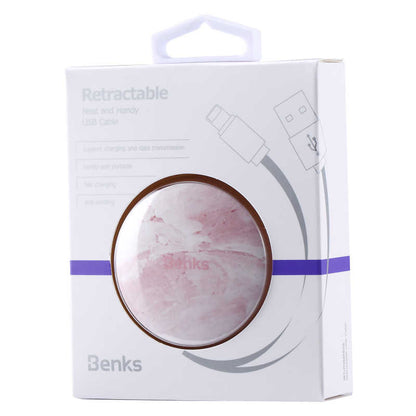 Benks D28 Retractable Lightning Kablo Siyah
