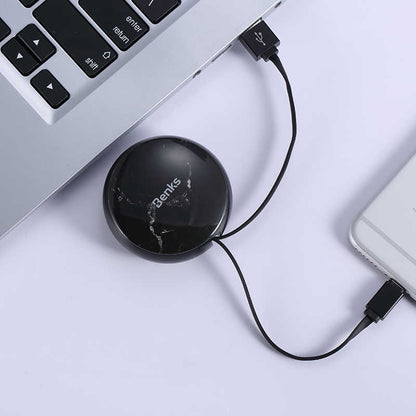 Benks D28 Retractable Lightning Kablo Siyah