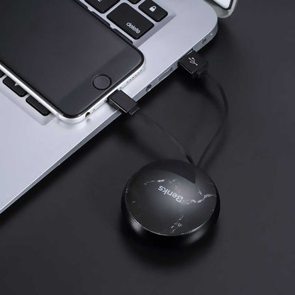 Benks D28 Retractable Lightning Kablo Gri