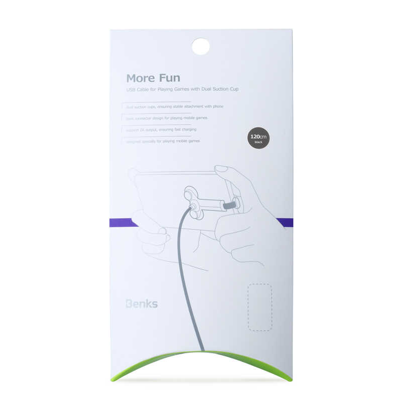 Benks D30 Lightning Game Kablo With Dual Suction 1.2M Siyah