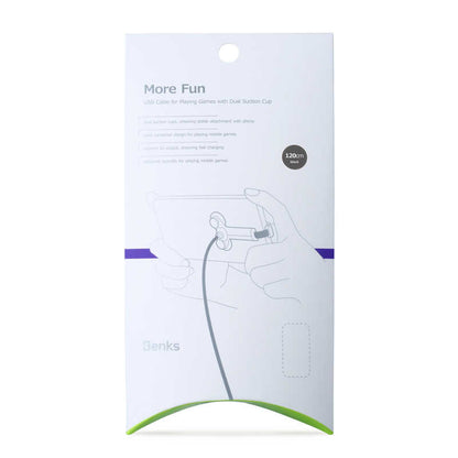 Benks D30 Lightning Game Kablo With Dual Suction 1.2M Siyah