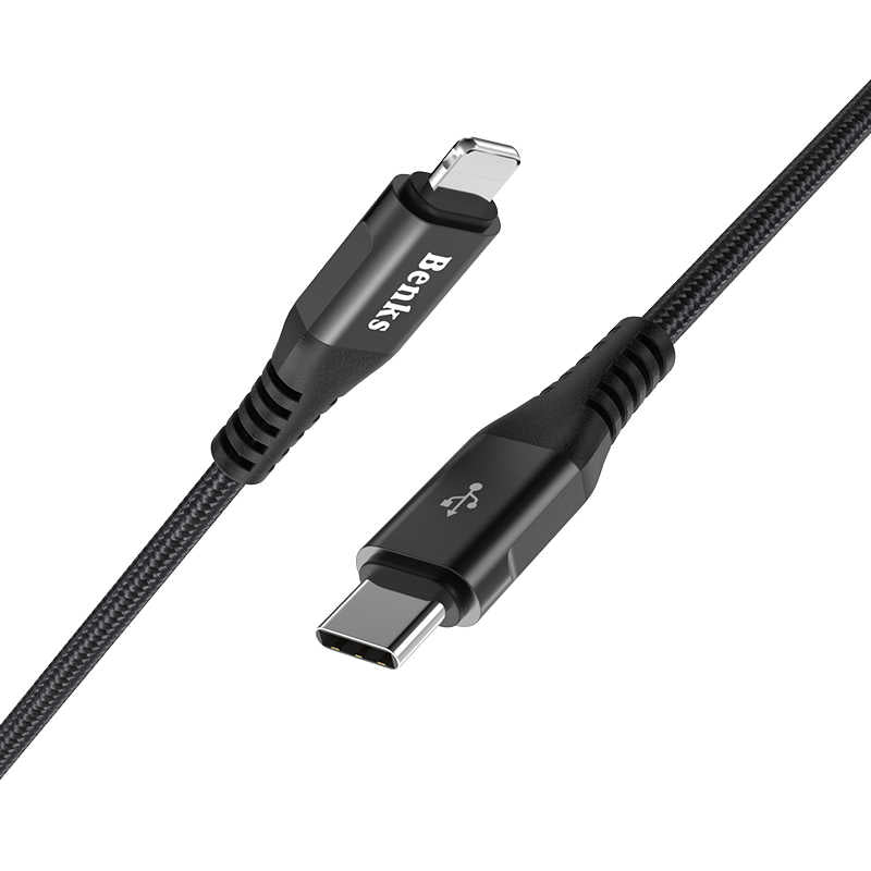 Benks D33 Type-C To Lightning Fast Charge Kablo Siyah