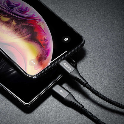 Benks D33 Type-C To Lightning Fast Charge Kablo Siyah