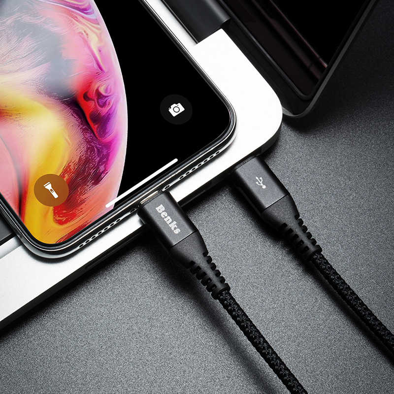 Benks D33 Type-C To Lightning Fast Charge Kablo Siyah