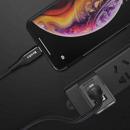 Benks D33 Type-C To Lightning Fast Charge Kablo Siyah