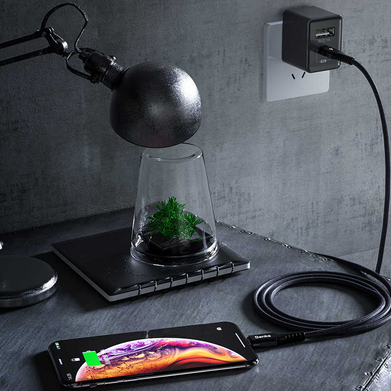 Benks D33 Type-C To Lightning Fast Charge Kablo Siyah