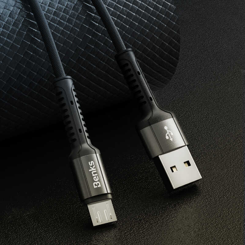 Benks D39 Micro Usb Kablo Siyah