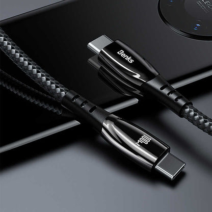 Benks D41 100W Type-C To Type-C Kablo 1.2M Beyaz