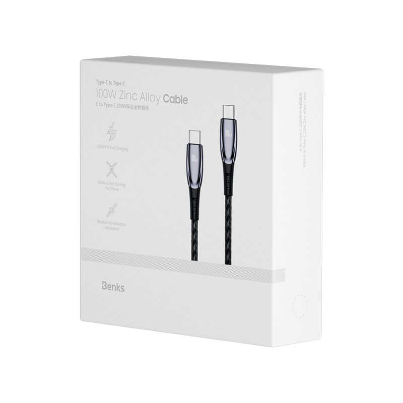 Benks D41 100W Type-C To Type-C Kablo 1.2M Siyah