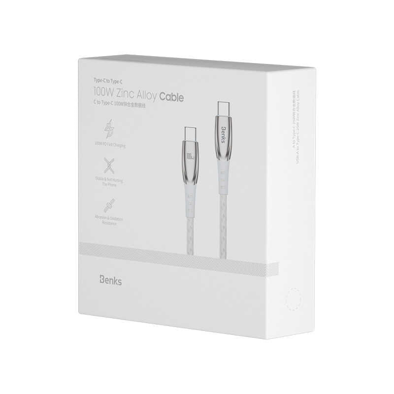Benks D41 100W Type-C To Type-C Kablo 2M Beyaz