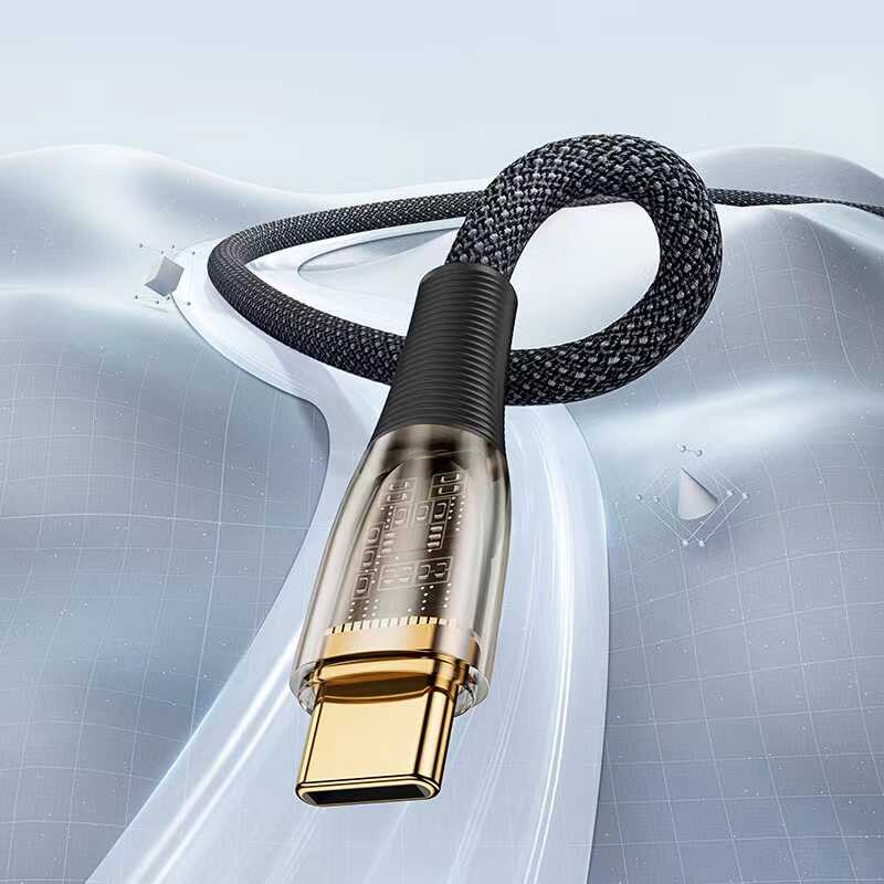 Benks D42 Şeffaf Görünümlü Type-C To PD Kablo 100W 2M Siyah