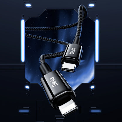 Benks D43 Type-C to Lightning PD Hızlı Şarj ve Data Kablo 480Mbps 2 Metre Siyah