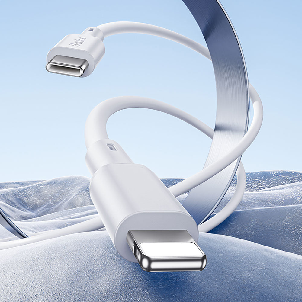 Benks D45 Type-C to Lightning PD Hızlı Şarj ve Data Kablo 480Mbps 2 Metre Beyaz