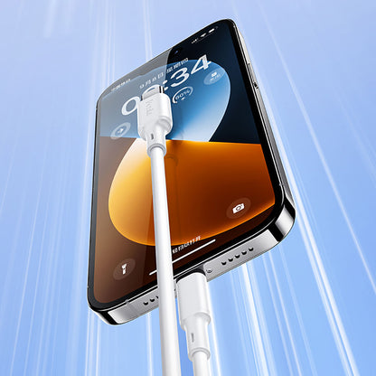 Benks D45 USB-A to Lightning Hızlı Şarj ve Data Kablo 1.2 Metre Beyaz