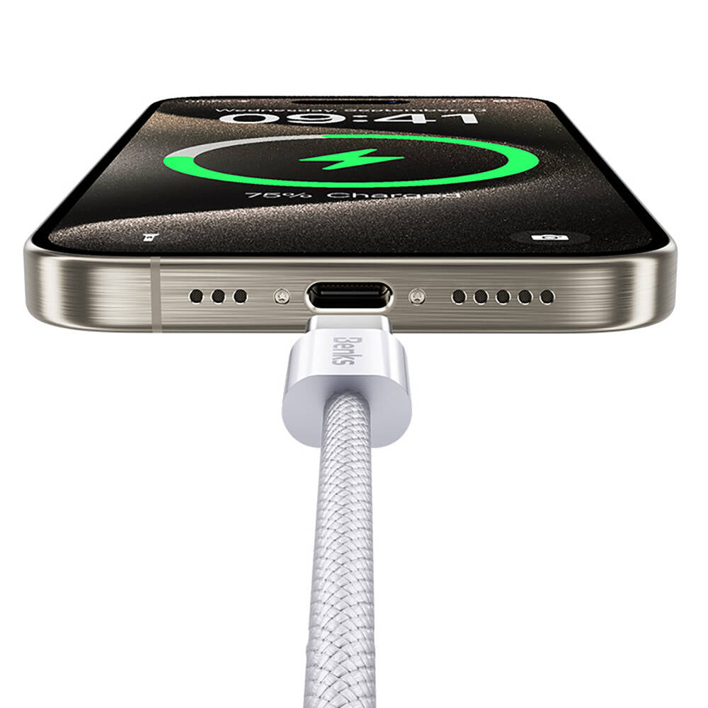 Benks D46 Type-C to Type-C PD 3.0 Örgülü Şarj ve Data Kablosu 60W 1 Metre Siyah