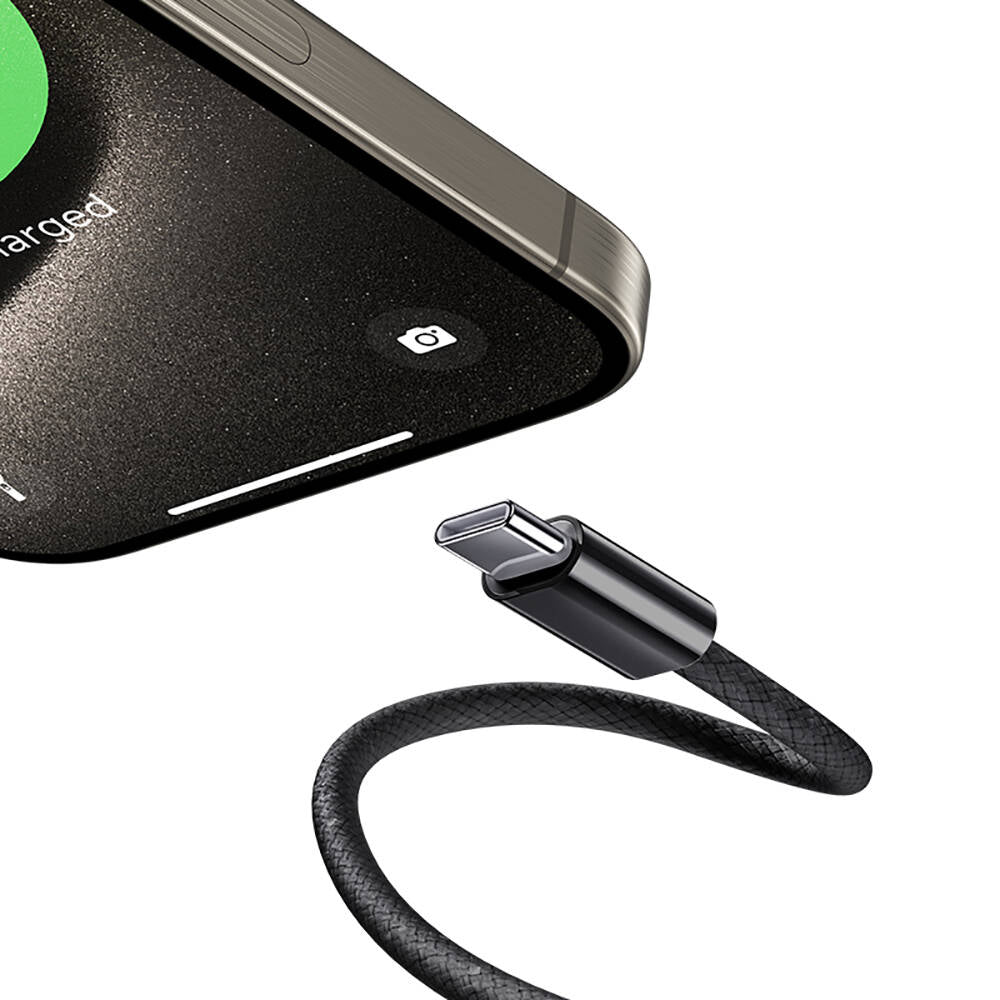 Benks D46 Type-C to Type-C PD 3.0 Örgülü Şarj ve Data Kablosu 60W 1 Metre Siyah