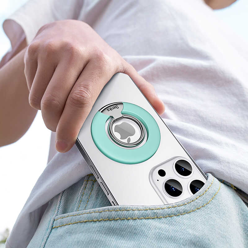 Benks L42 Magnetik Telefon Yüzük Tutucu Aparat Siyah