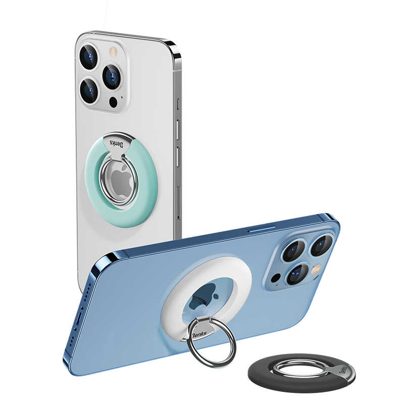 Benks L42 Magnetik Telefon Yüzük Tutucu Aparat Beyaz