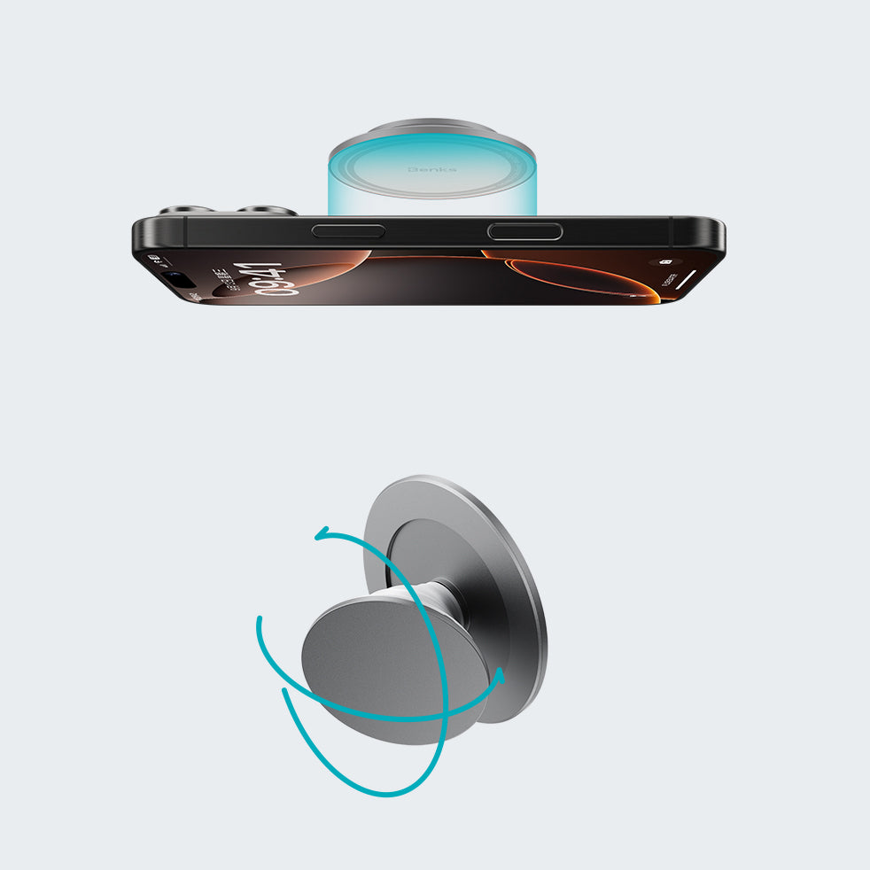 Benks L53 VitaPro Magnetik M-safe Airbag Parmak Ring Stand Gri