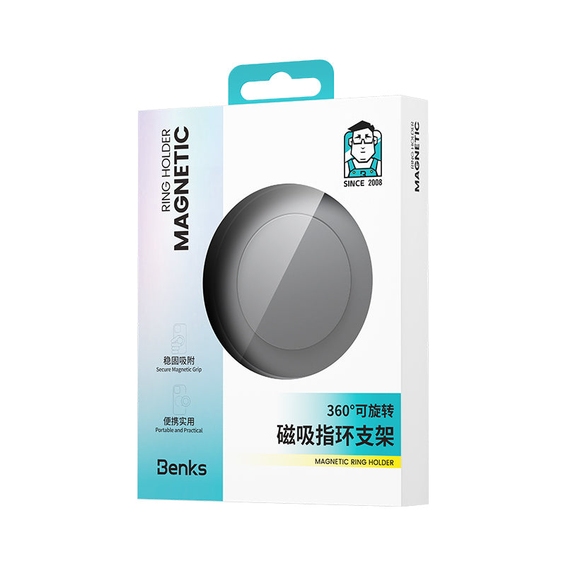 Benks L53 VitaPro Magnetik M-safe Airbag Parmak Ring Stand Siyah