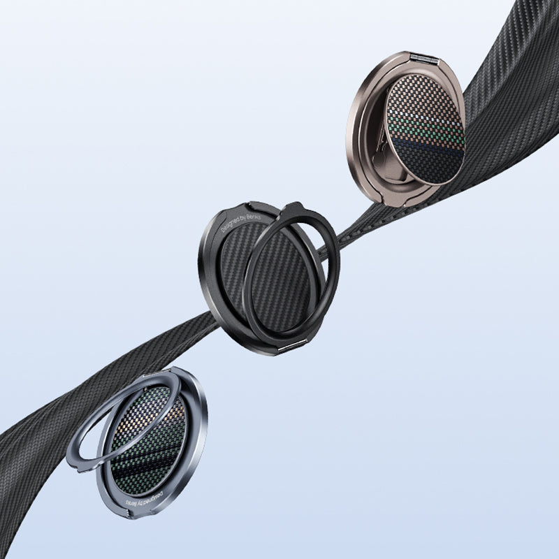 Benks L56 Magnetik 360 Derece Dönebilen ArmorPop Kevlar Tasarımlı Parmak Ring Stand Mavi