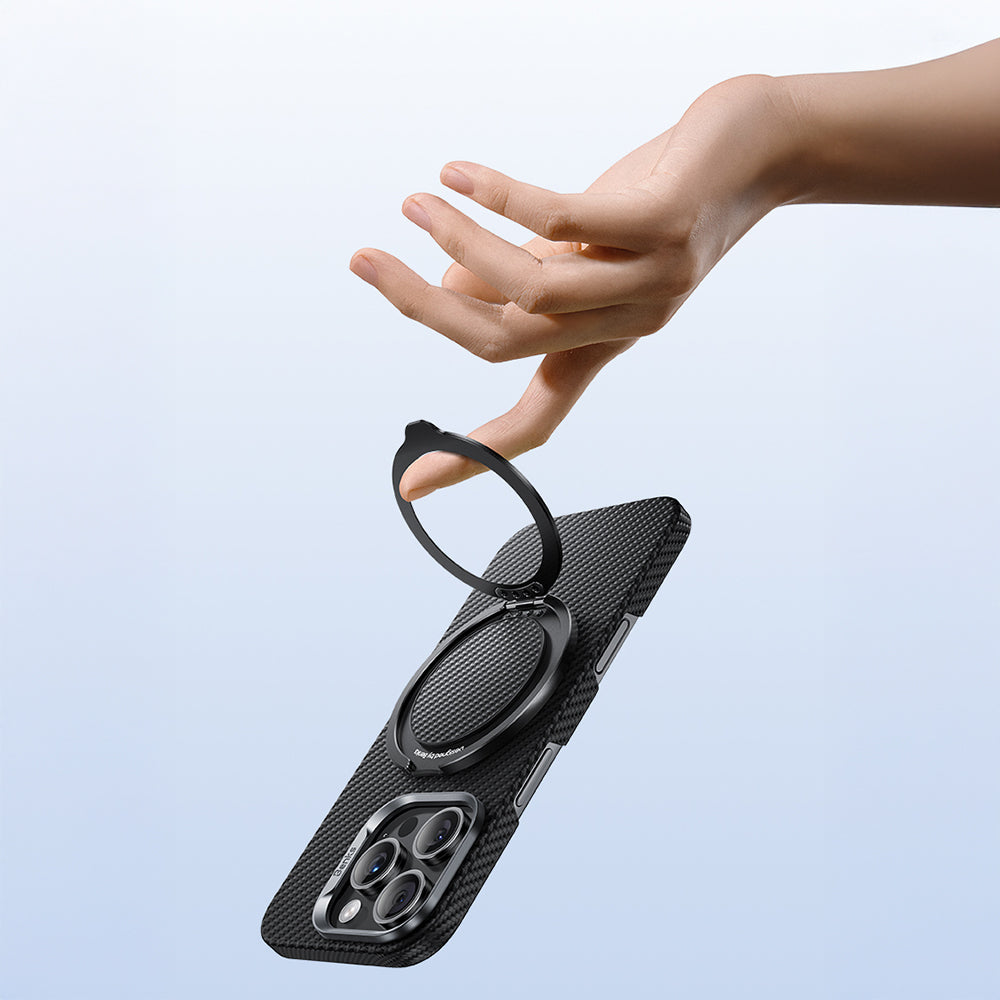 Benks L56 Magnetik 360 Derece Dönebilen ArmorPop Kevlar Tasarımlı Parmak Ring Stand Mavi