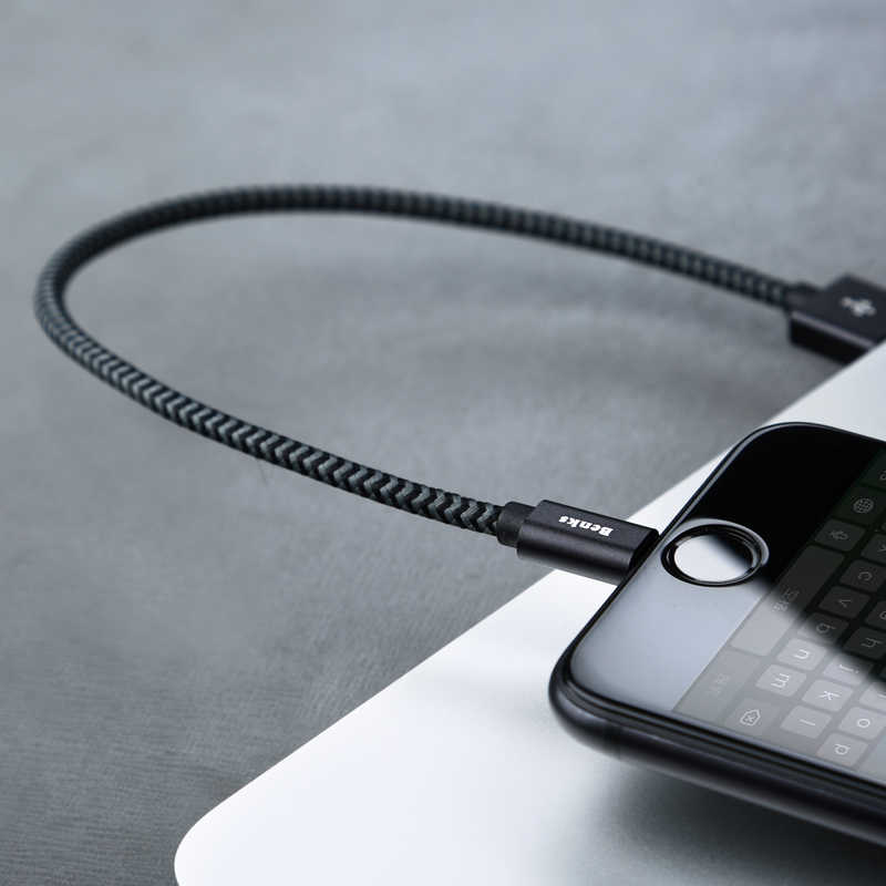 Benks M07 MFI Lightning Kablo 25Cm Siyah