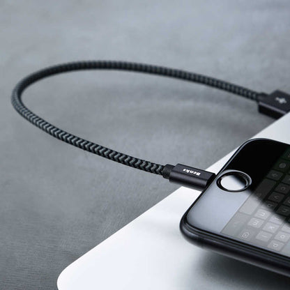 Benks M07 MFI Lightning Kablo 25Cm Siyah