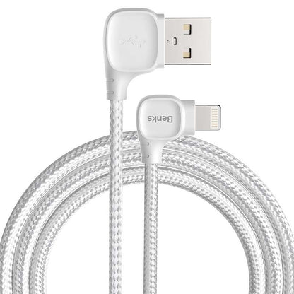 Benks M12 MFI Lightning Kablo 1.2M Beyaz