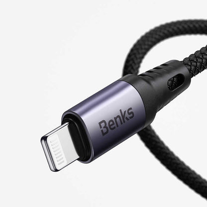 Benks M16 MFI Speedywind PD - Lightning Fast Charging Kablo Siyah