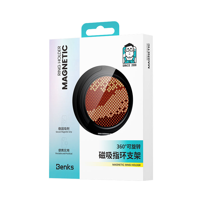 Benks Magnetik Özellikli 360 Derece Dönebilen GoldenTide 600D Kevlar Tasarımlı Parmak Ring Stand Gold