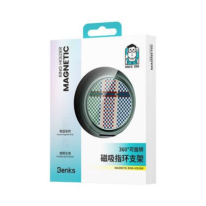 Benks Magnetik Özellikli 360 Derece Dönebilen Passion Green 600D Kevlar Tasarımlı Parmak Ring Stand Yeşil