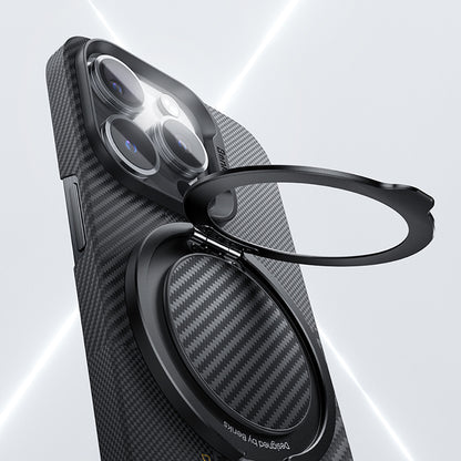 Benks Magnetik Özellikli 360 Derece Dönebilen Karbon Fiber Tasarımlı 600D Parmak Ring Stand Siyah