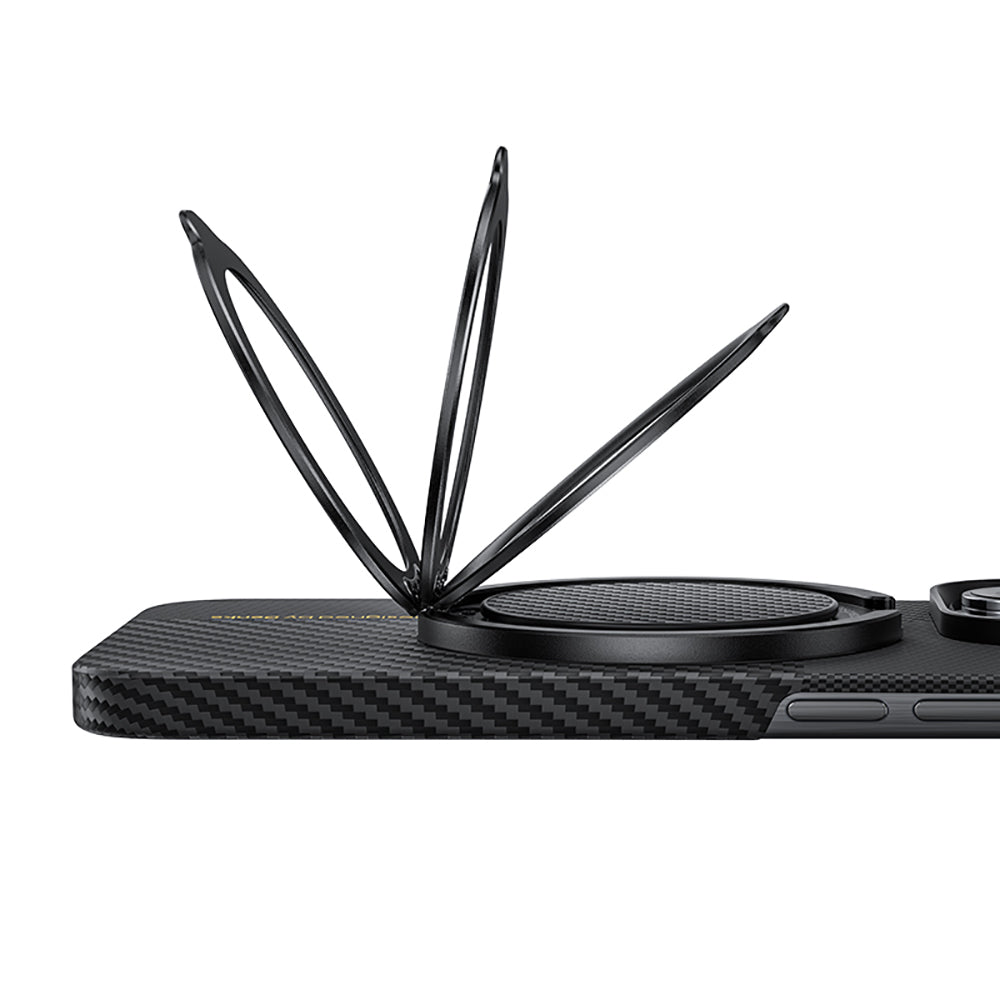 Benks Magnetik Özellikli 360 Derece Dönebilen Karbon Fiber Tasarımlı 600D Parmak Ring Stand Siyah