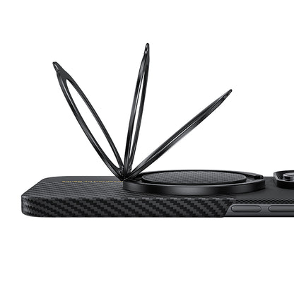Benks Magnetik Özellikli 360 Derece Dönebilen Karbon Fiber Tasarımlı 600D Parmak Ring Stand Siyah