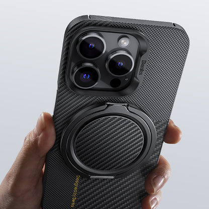 Benks Magnetik Özellikli 360 Derece Dönebilen Karbon Fiber Tasarımlı 600D Parmak Ring Stand Siyah