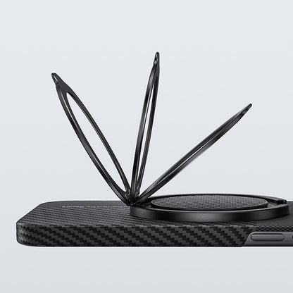 Benks Magnetik Özellikli 360 Derece Dönebilen Karbon Fiber Tasarımlı 600D Parmak Ring Stand Siyah