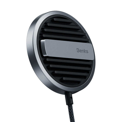 Benks MFM01 MFI Sertifikalı Standlı 15W Hızlı Şarj Özellikli M-safe PD Wireless Şarj Aleti