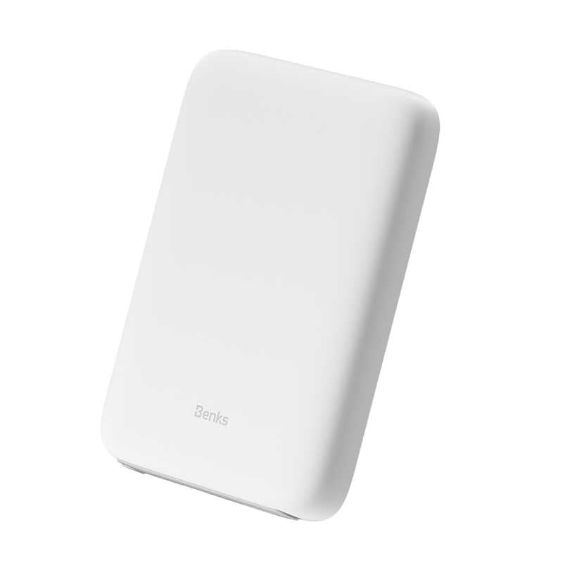 Benks MP06 15W M-safe Magnetik Slim Powerbank 10000 Mah iPhone 12-13-14 Serisi Beyaz