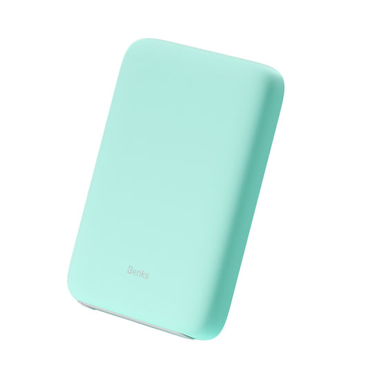 Benks MP06 15W M-safe Magnetik Slim Powerbank 10000 Mah iPhone 12-13-14 Serisi Yeşil