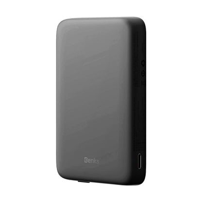 Benks MP07 M-safe Magnetik İnce Tasarımlı Powerbank 10000mAh iPhone 12-13-14 Serisi Siyah