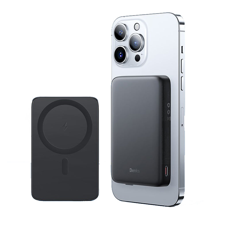 Benks MP07 M-safe Magnetik İnce Tasarımlı Powerbank 10000mAh iPhone 12-13-14 Serisi Beyaz