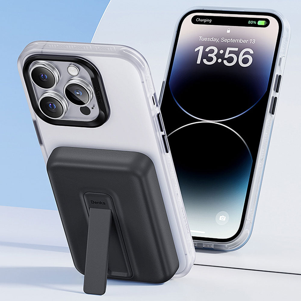 Benks MP09 M-safe Magnetik Standlı İnce Tasarımlı Powerbank 6000mAh Beyaz