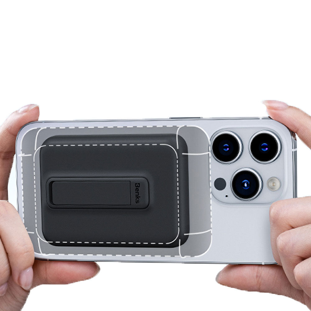 Benks MP09 M-safe Magnetik Standlı İnce Tasarımlı Powerbank 6000mAh Mavi