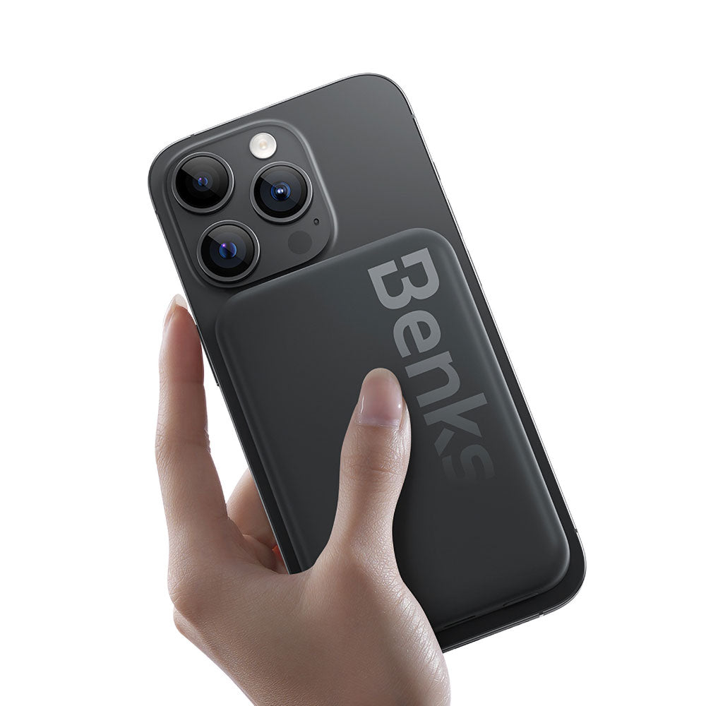 Benks MP10 M-safe Magnetik İnce Tasarımlı Powerbank 6000mAh Siyah