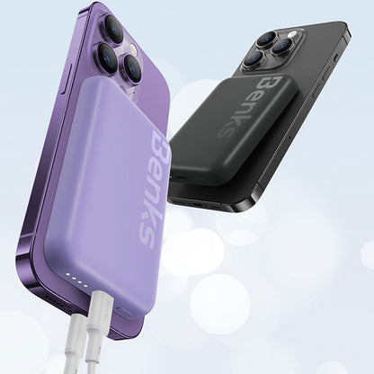 Benks MP10 M-safe Magnetik İnce Tasarımlı Powerbank 6000mAh Mavi