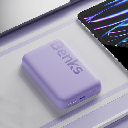 Benks MP10 M-safe Magnetik İnce Tasarımlı Powerbank 6000mAh Mor